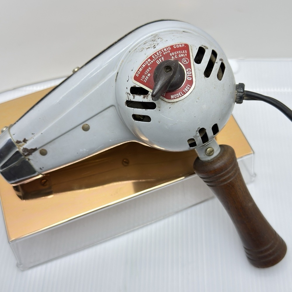 Vintage Dominion Model 1801 Hair Dryer Hand Held MCM Parts Repair